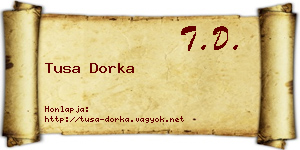 Tusa Dorka névjegykártya